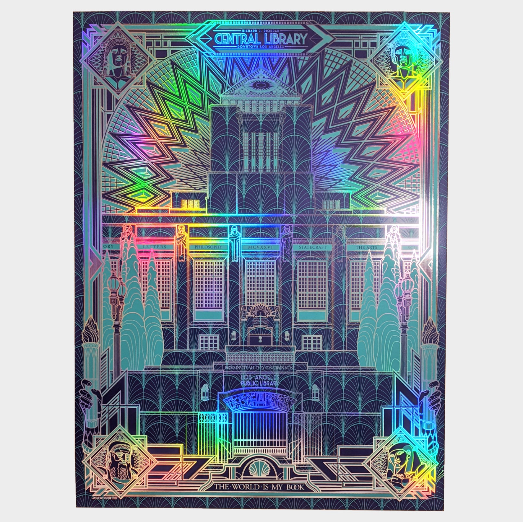 Smelten Verwacht het Dekking Art Deco LAPL Print - Rainbow Foil Edition – The Library Store