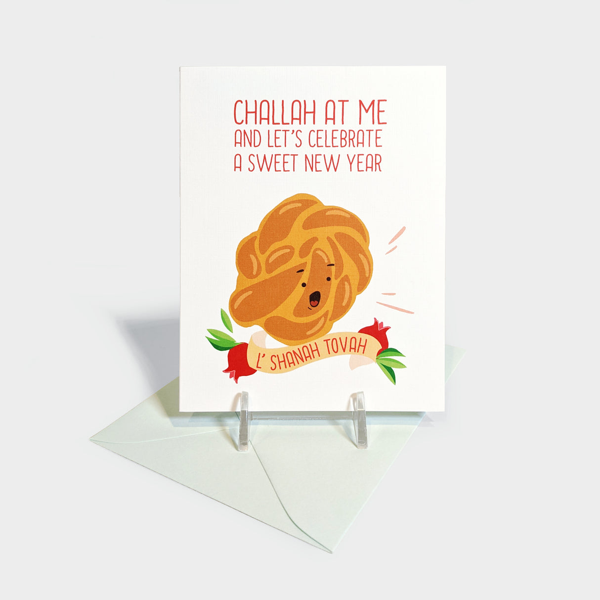 Challah At Me Rosh Hashanah Jewish New Year Greeting Card