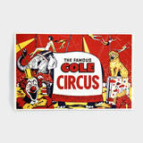 The Famous Cole Circus Print on Canvas