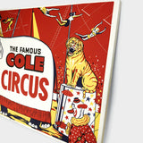 The Famous Cole Circus Print on Canvas