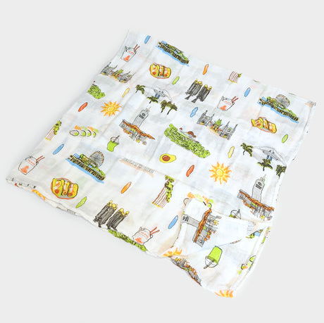 Los Angeles Baby Swaddle Blanket