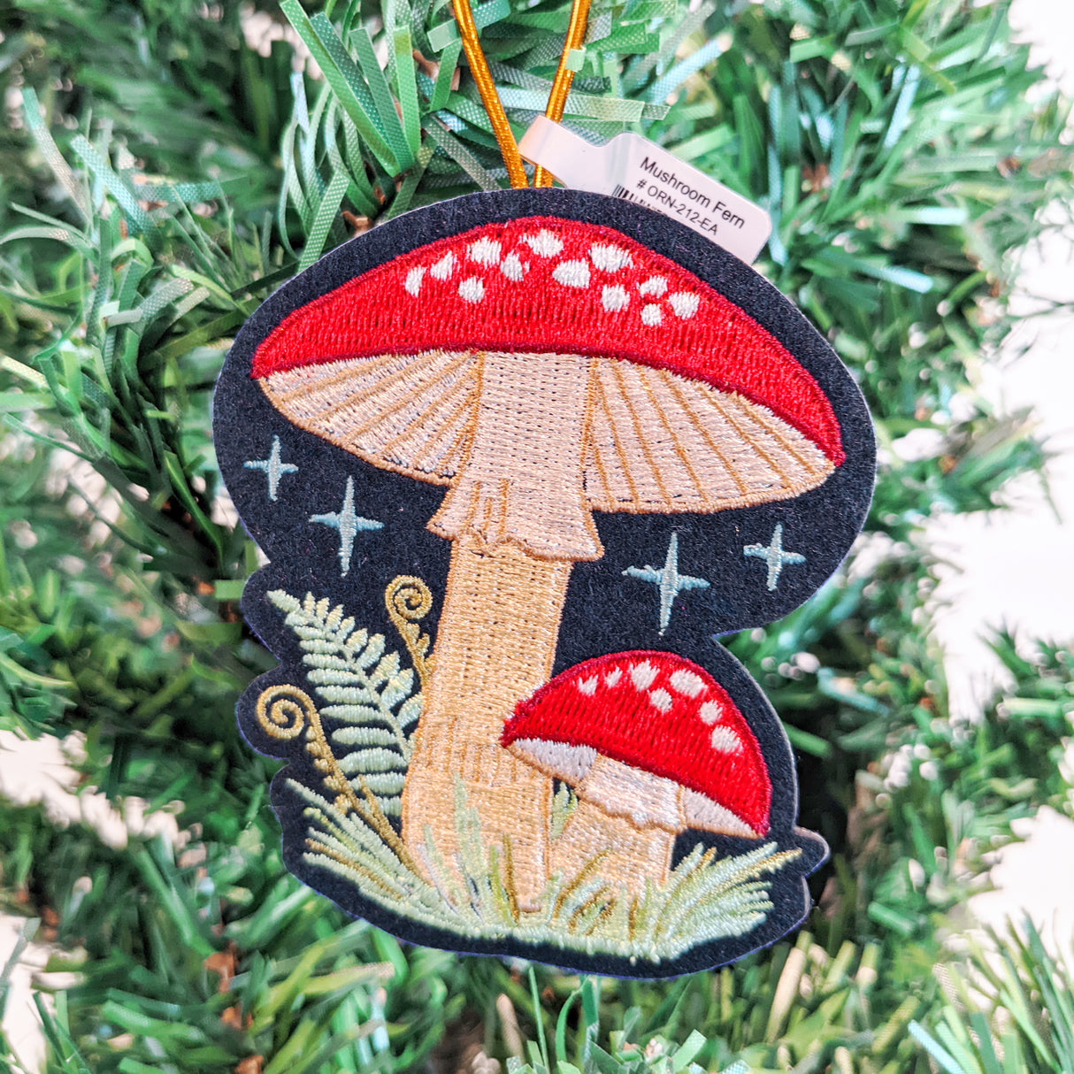 Mushroom Fern Ornament