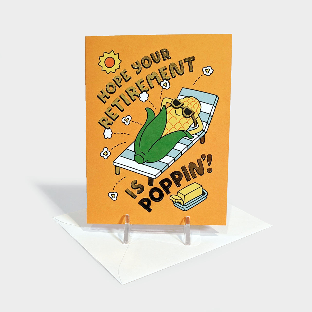 Poppin' Retirement Card