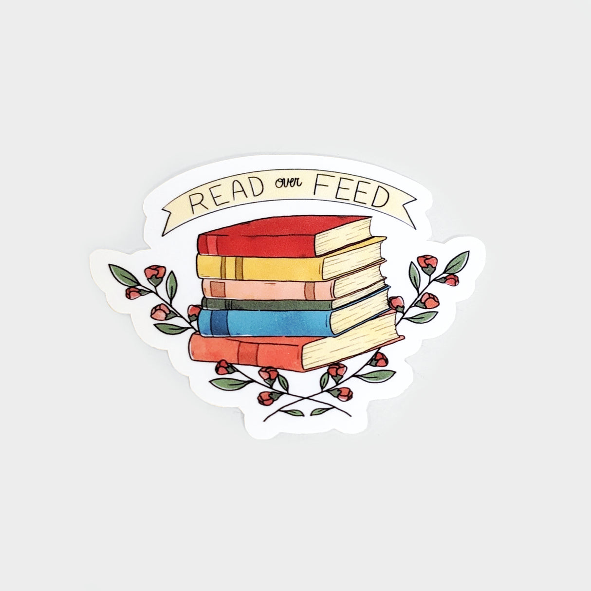 Read Over Feed Book Sticker